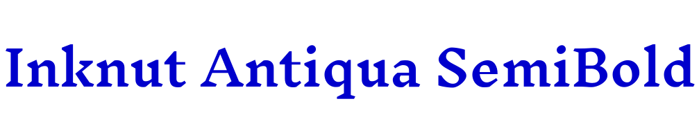Inknut Antiqua SemiBold フォント